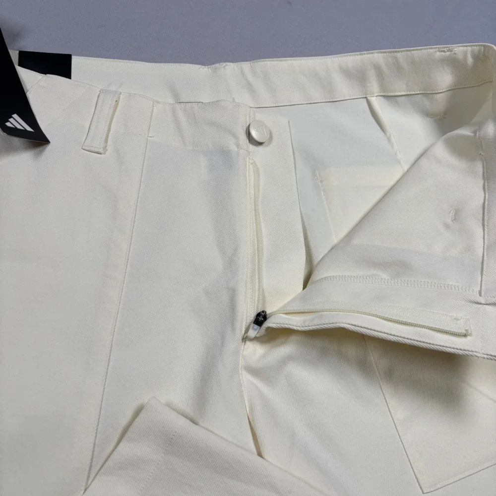 Adidas Go-To Prog‎ Pant Mens 36x32 Ivory Loose Fit Straight Leg Golf IQ2966 NWT